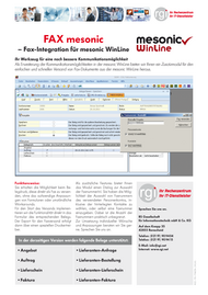 Fax-Integration mesonic WinLine