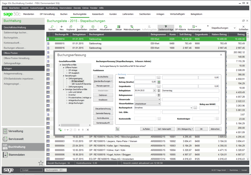 Sage 50 – Finanzbuchhaltung