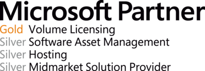 Microsoft Partner: Gold Volume Licensing, Silver Software Asset Management, Silver Hosting, Silver Midmarket Solution Provider
